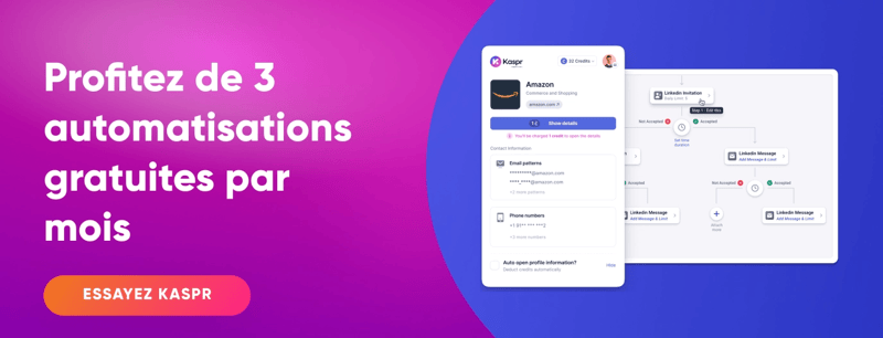 3 automatisations gratuites par mois avec Kaspr